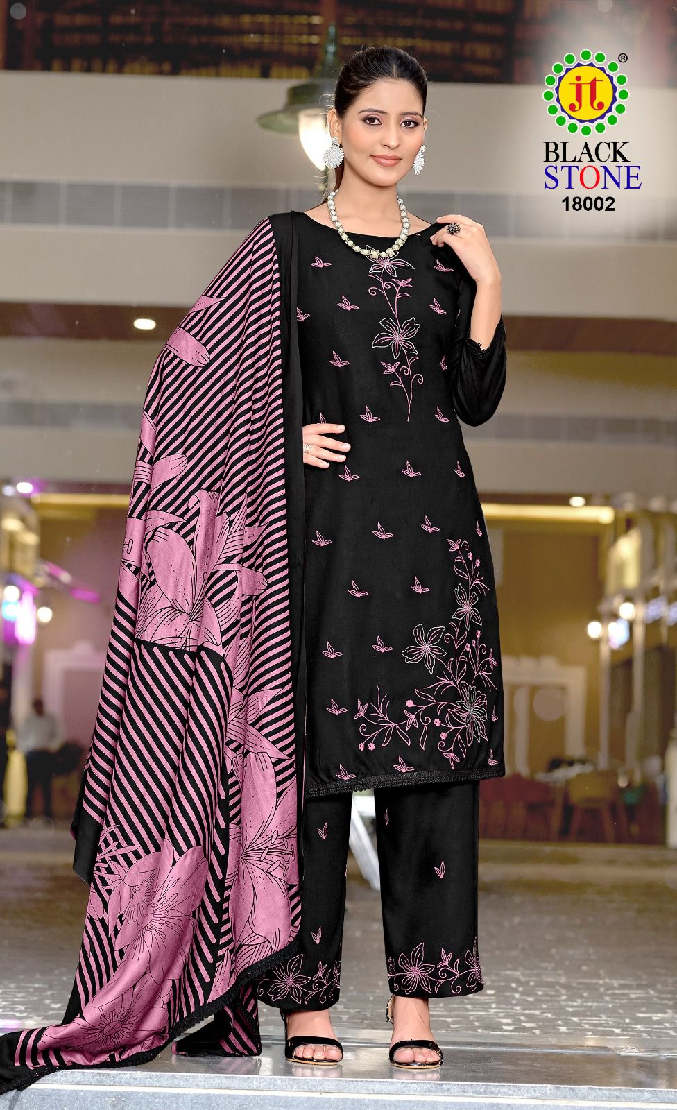 Black Stone Vol 18 Jt Rayon Pant Style Suits Supplier