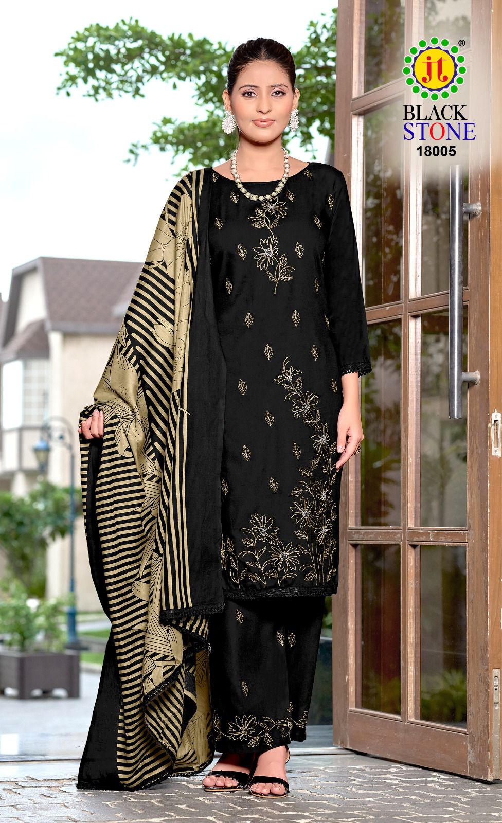 Black Stone Vol 18 Jt Rayon Pant Style Suits Supplier