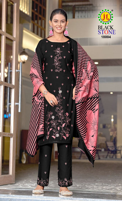 Black Stone Vol 18 Jt Rayon Pant Style Suits Supplier