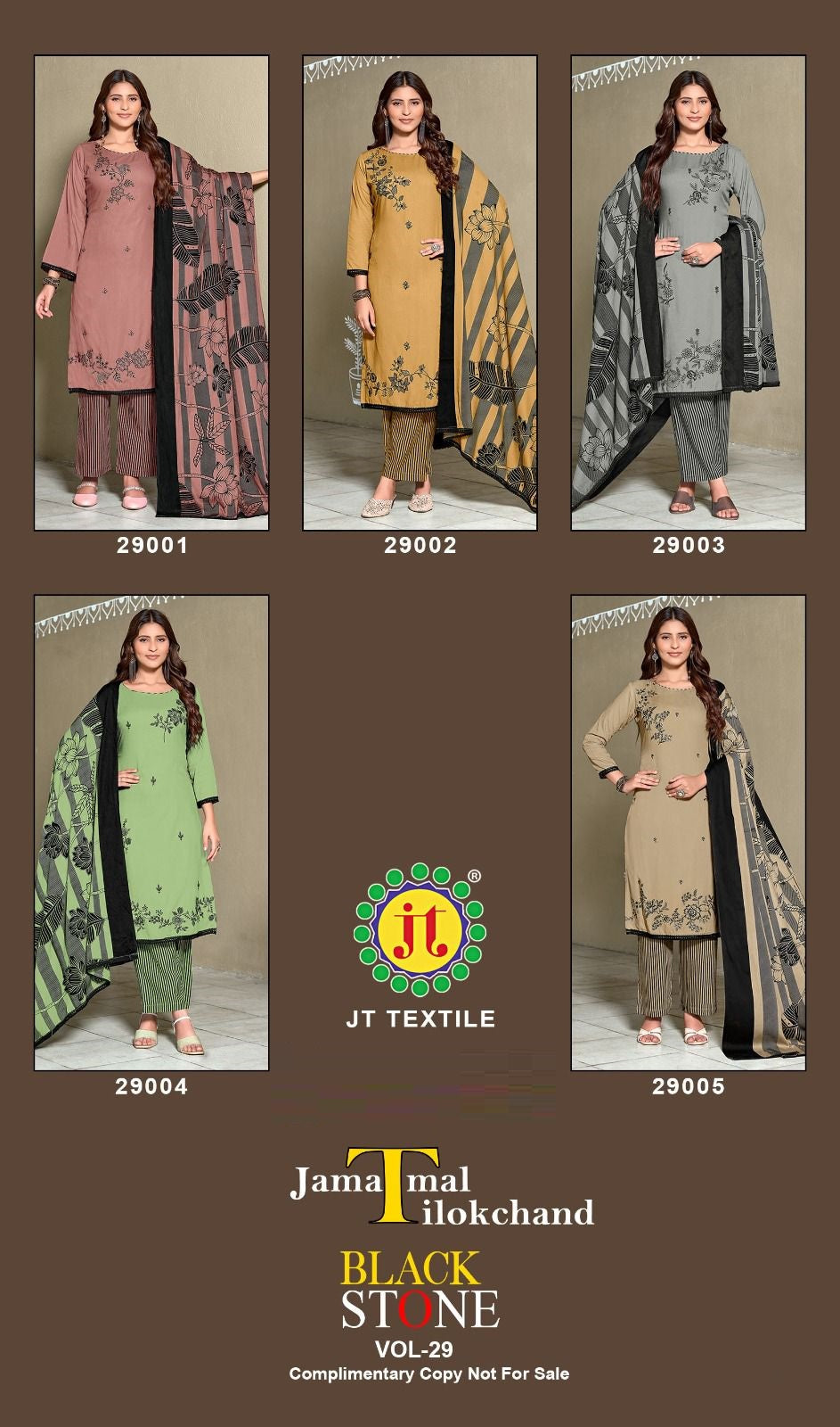 Black Stone Vol 29 Jt Rayon Pant Style Suits Supplier