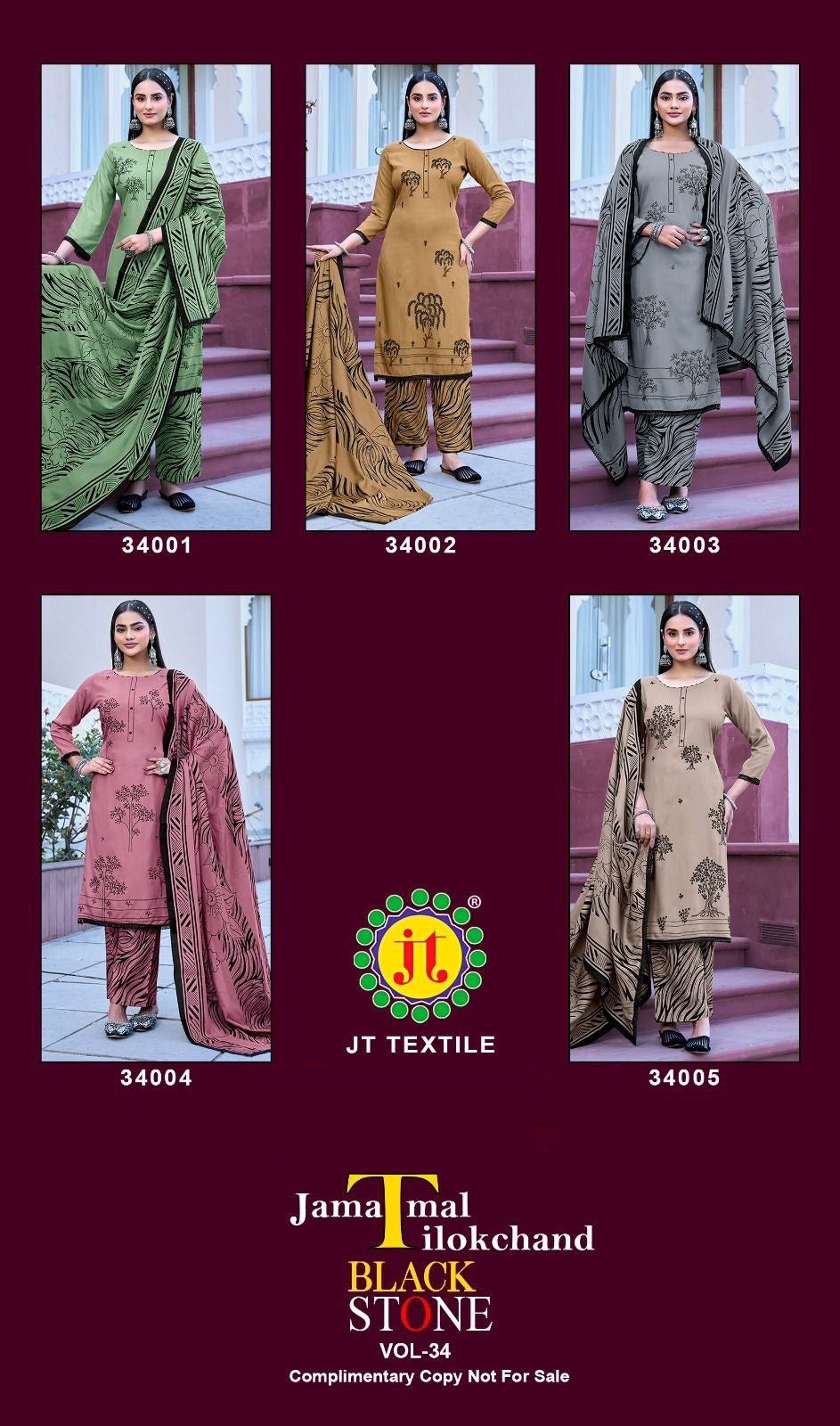 Black Stone Vol 34 Jt Rayon Pant Style Suits Supplier India