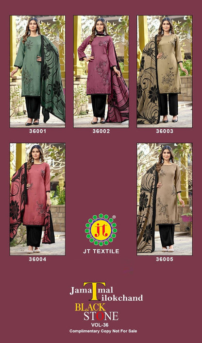 Black Stone Vol 36 Jt Rayon Pant Style Suits Exporter