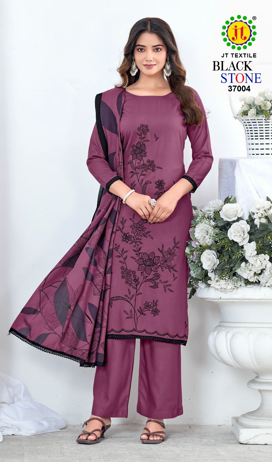 Black Stone Vol 37 Jt Rayon Pant Style Suits Wholesaler Gujarat