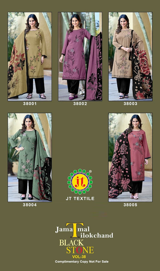 Black Stone Vol 38 Jt Rayon Pant Style Suits Exporter