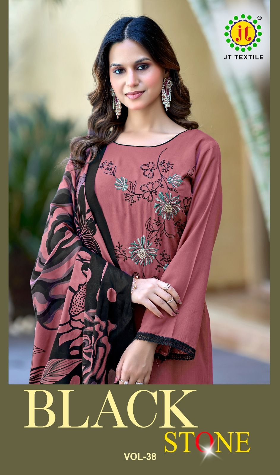 Black Stone Vol 38 Jt Rayon Pant Style Suits Exporter