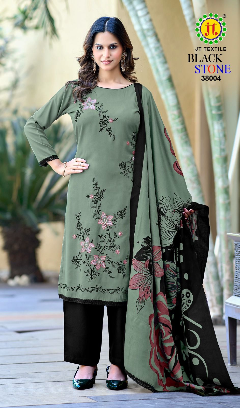 Black Stone Vol 38 Jt Rayon Pant Style Suits Exporter