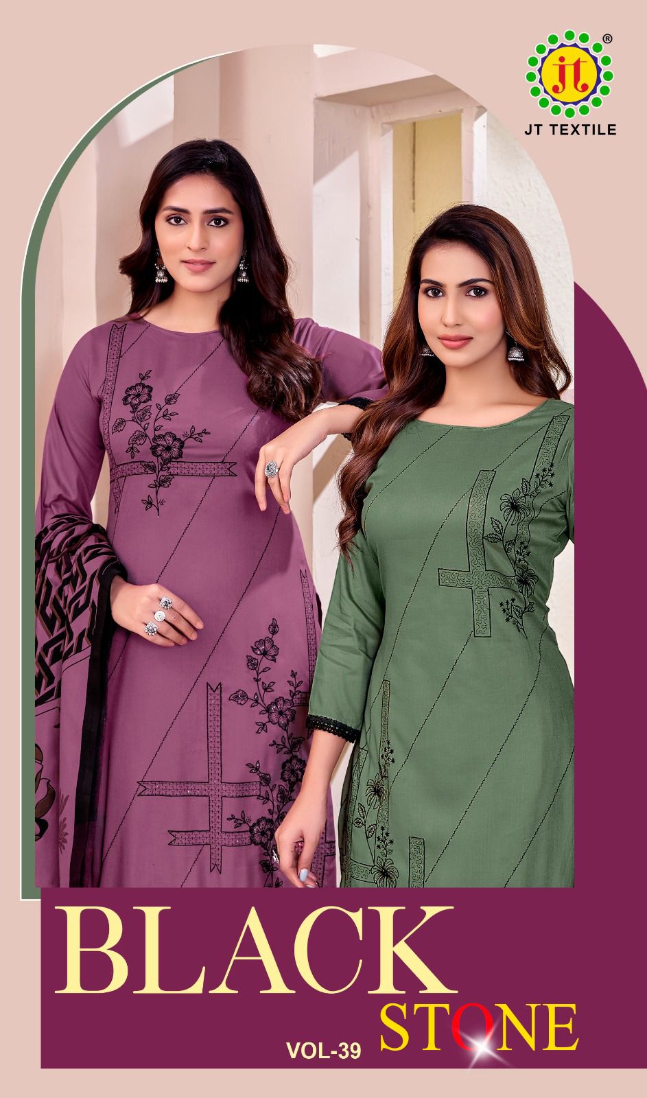 Black Stone Vol 39 Jt Rayon Pant Style Suits Supplier