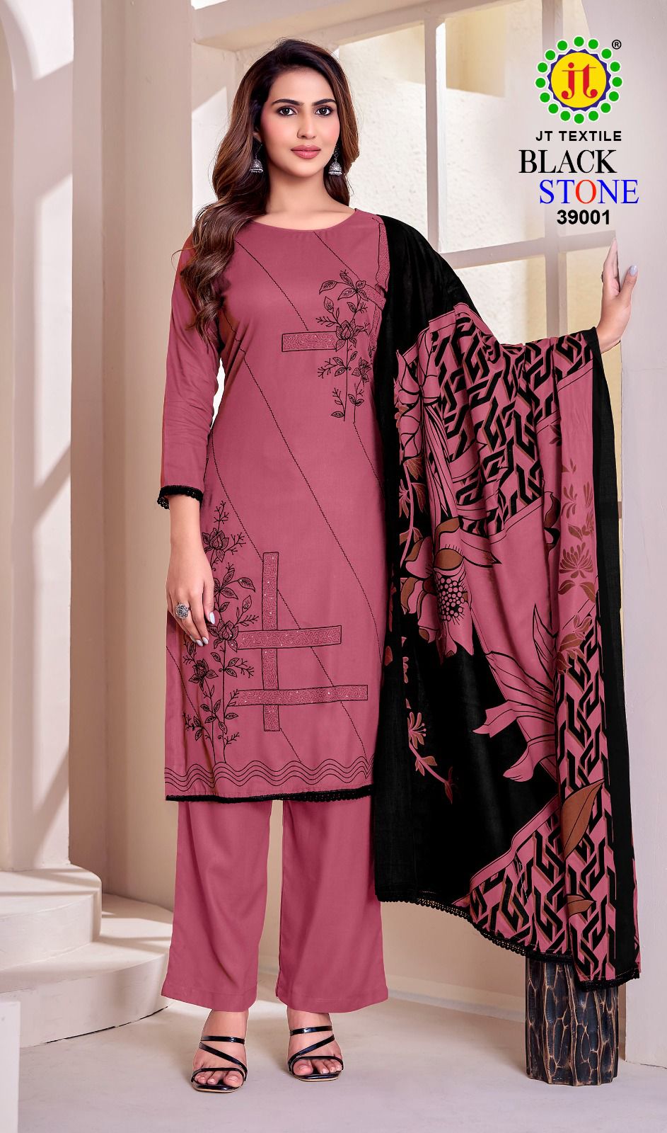 Black Stone Vol 39 Jt Rayon Pant Style Suits Supplier