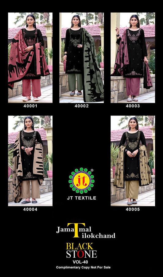 Black Stone Vol 40 Jt Rayon Pant Style Suits Supplier Ahmedabad