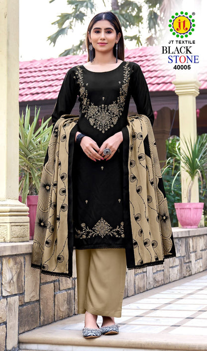 Black Stone Vol 40 Jt Rayon Pant Style Suits Supplier Ahmedabad