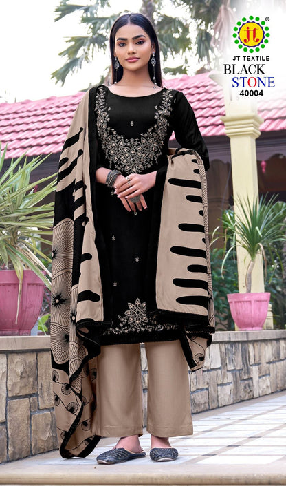 Black Stone Vol 40 Jt Rayon Pant Style Suits Supplier Ahmedabad