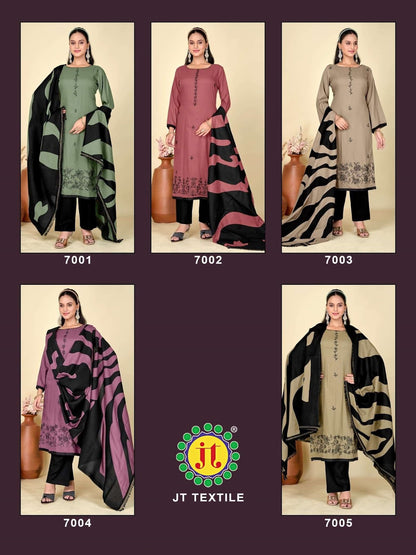 Black Stone Vol 7 Jt Rayon Plazzo Style Suits Supplier Ahmedabad