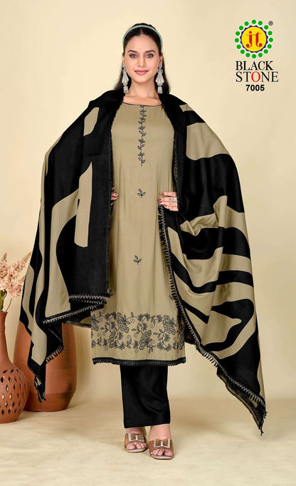 Black Stone Vol 7 Jt Rayon Plazzo Style Suits Supplier Ahmedabad