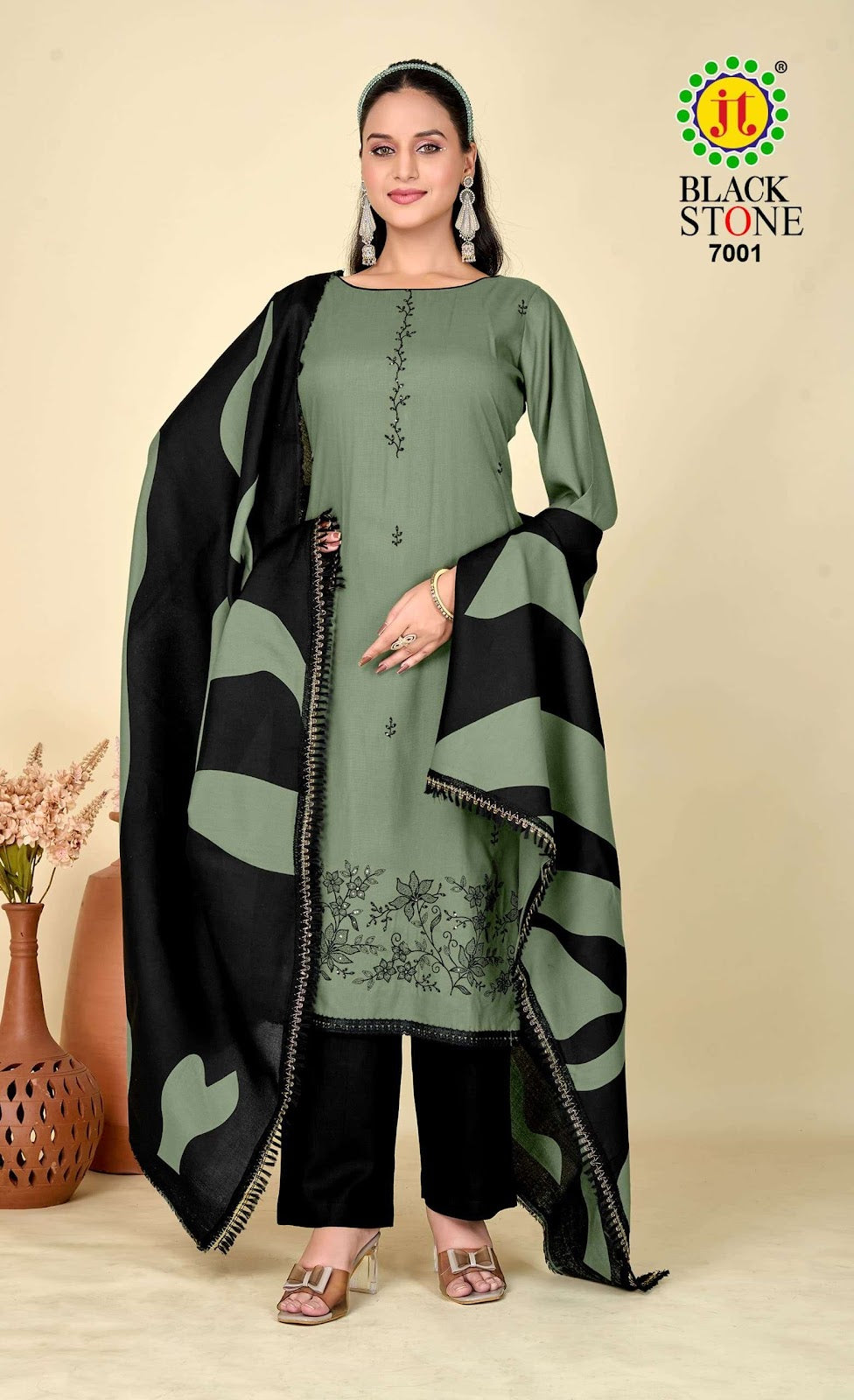 Black Stone Vol 7 Jt Rayon Plazzo Style Suits Supplier Ahmedabad