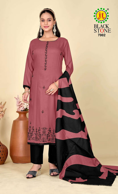 Black Stone Vol 7 Jt Rayon Plazzo Style Suits Supplier Ahmedabad