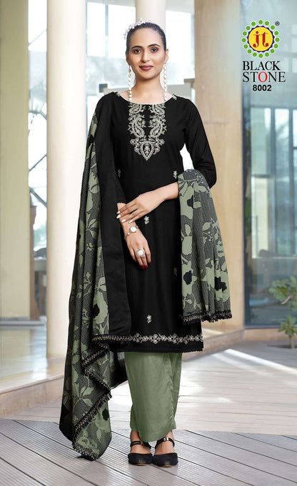 Black Stone Vol 8 Jt Rayon Pant Style Suits Wholesaler India