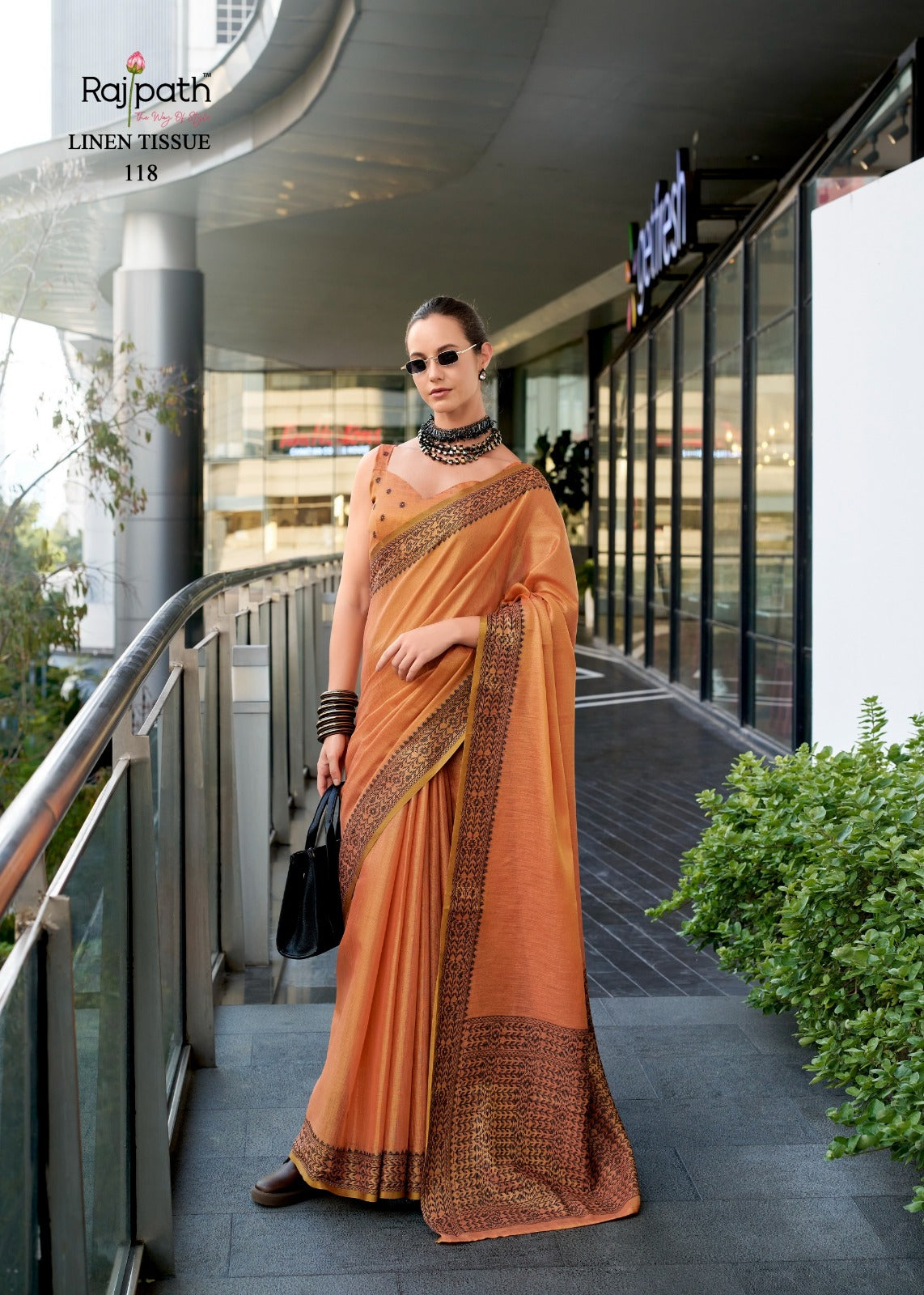 Blackberry Rajpath Linen Silk Sarees Manufacturer