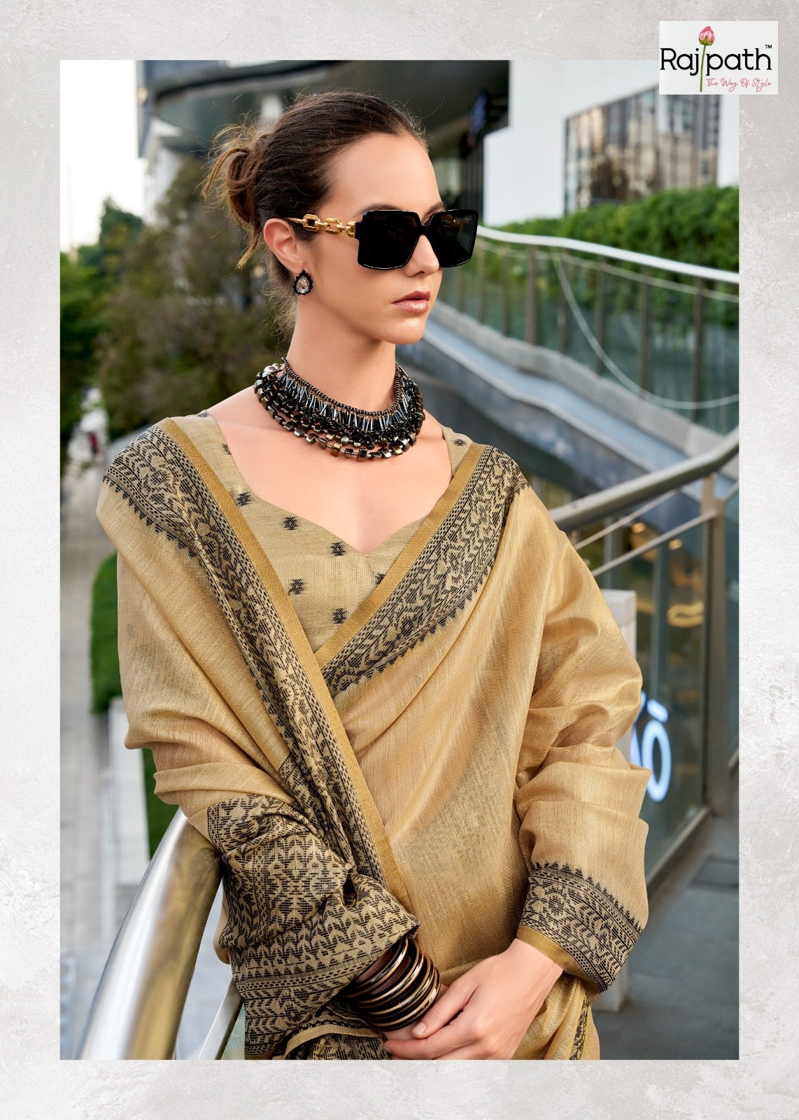 Blackberry Rajpath Linen Silk Sarees Manufacturer