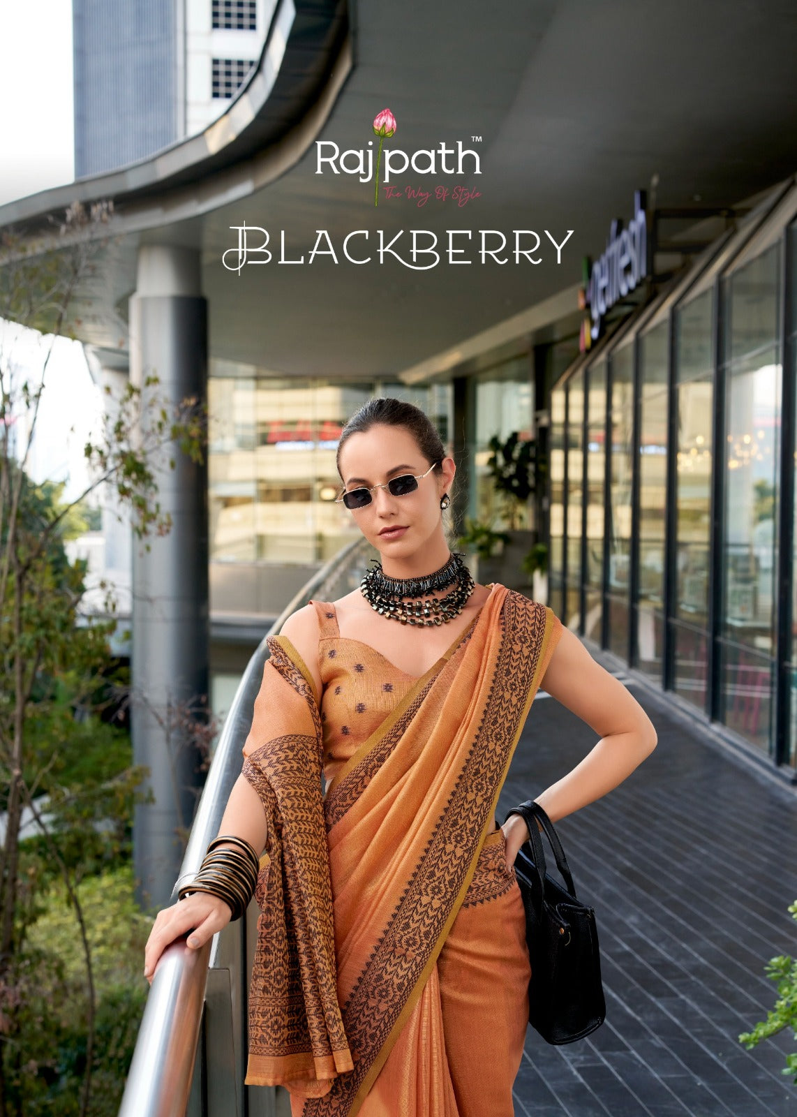 Blackberry Rajpath Linen Silk Sarees Manufacturer