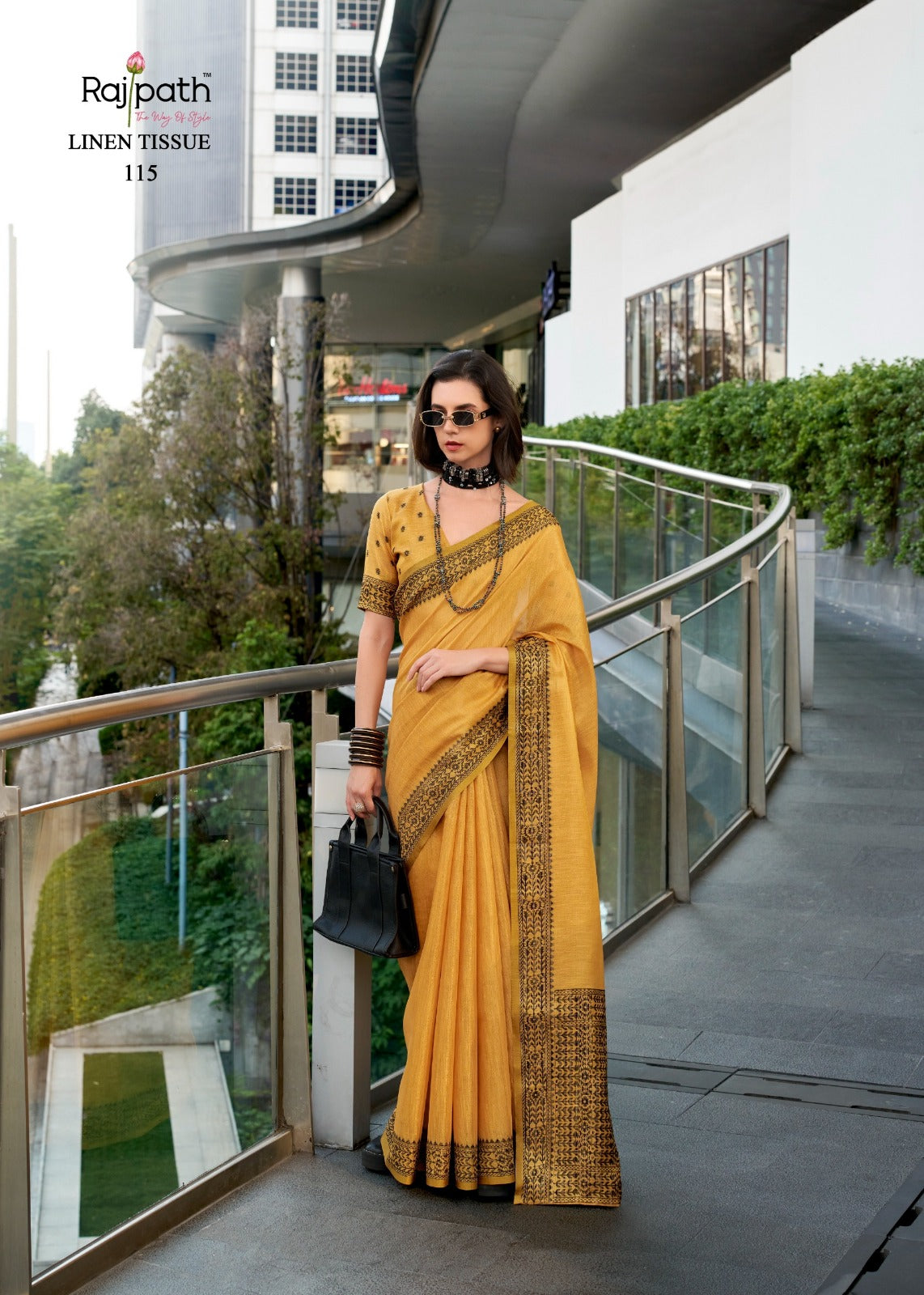 Blackberry Rajpath Linen Silk Sarees Manufacturer