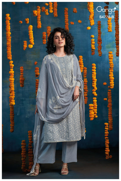 Blaise 4770 Ganga Cotton Plazzo Style Suits Exporter India
