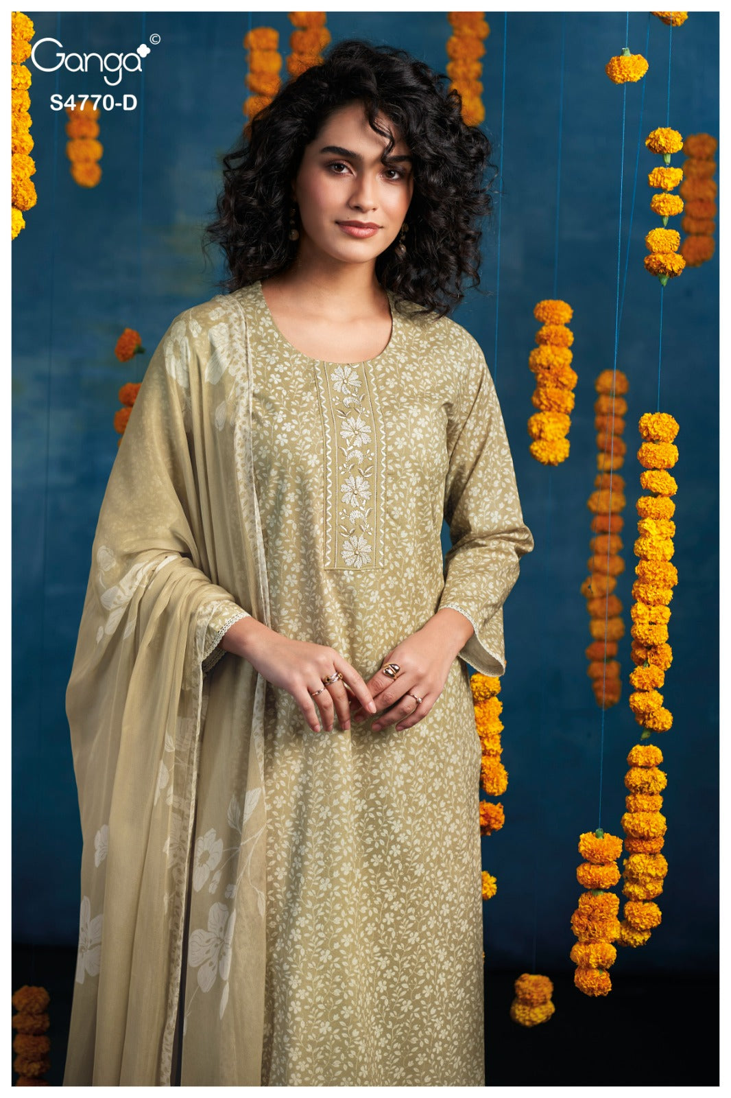 Blaise 4770 Ganga Cotton Plazzo Style Suits Exporter India