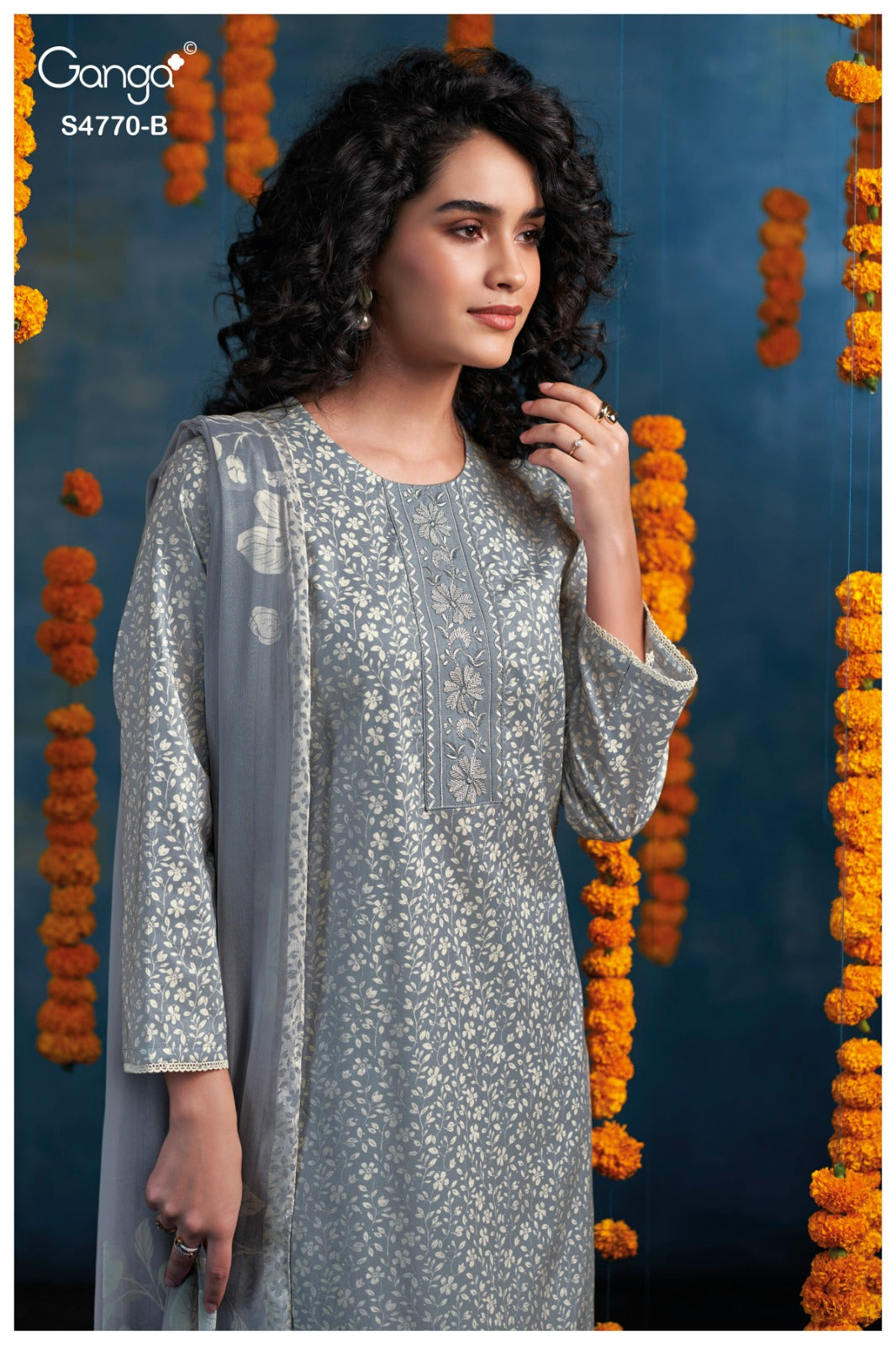 Blaise 4770 Ganga Cotton Plazzo Style Suits Exporter India