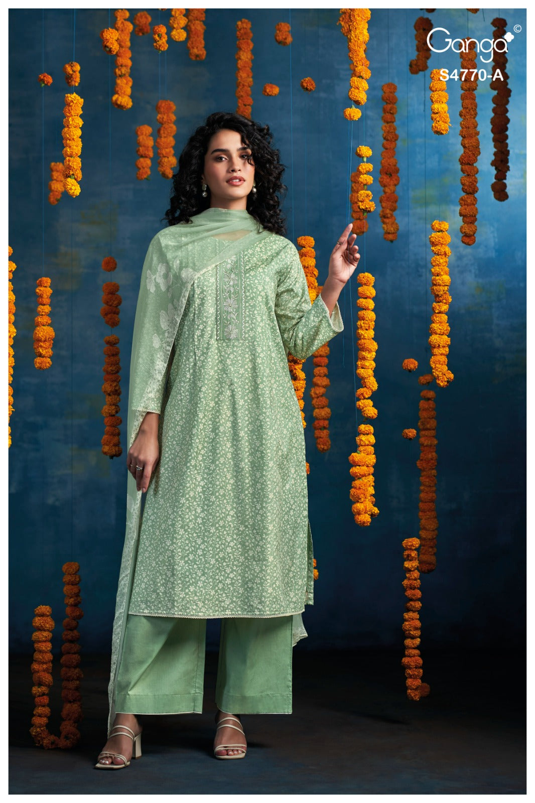 Blaise 4770 Ganga Cotton Plazzo Style Suits Exporter India