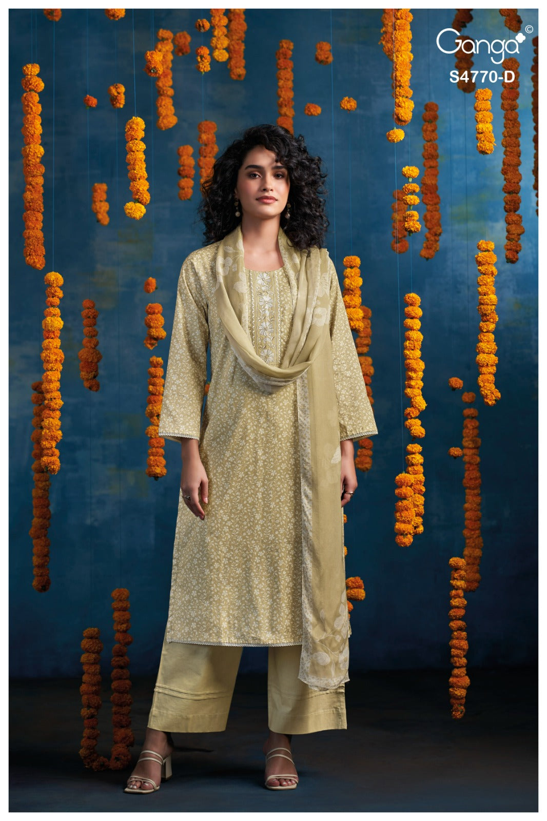 Blaise 4770 Ganga Cotton Plazzo Style Suits Exporter India
