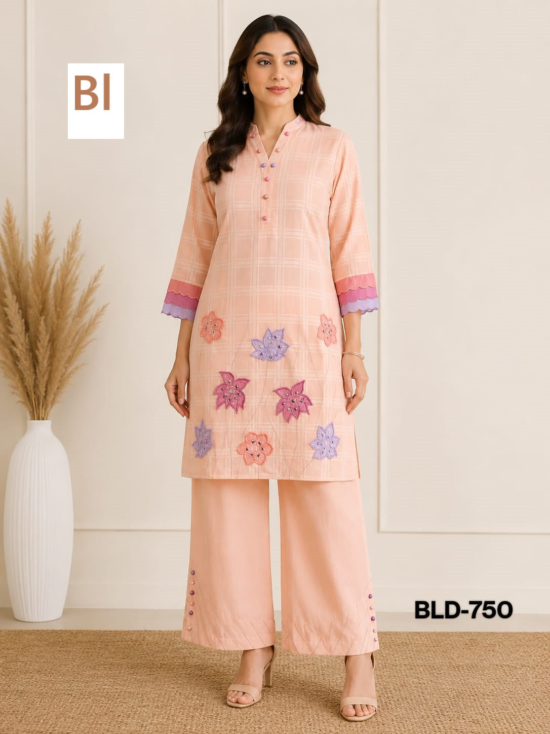 Bld 747-750 Bl Cotton Co Ord Set Wholesaler Gujarat