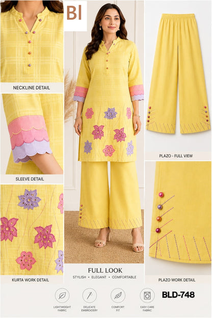 Bld 747-750 Bl Cotton Co Ord Set Wholesaler Gujarat