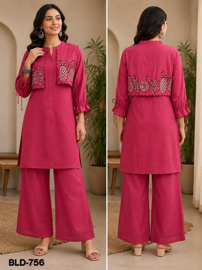 Bld 754-757 Bl Cotton Co Ord Set Manufacturer Gujarat