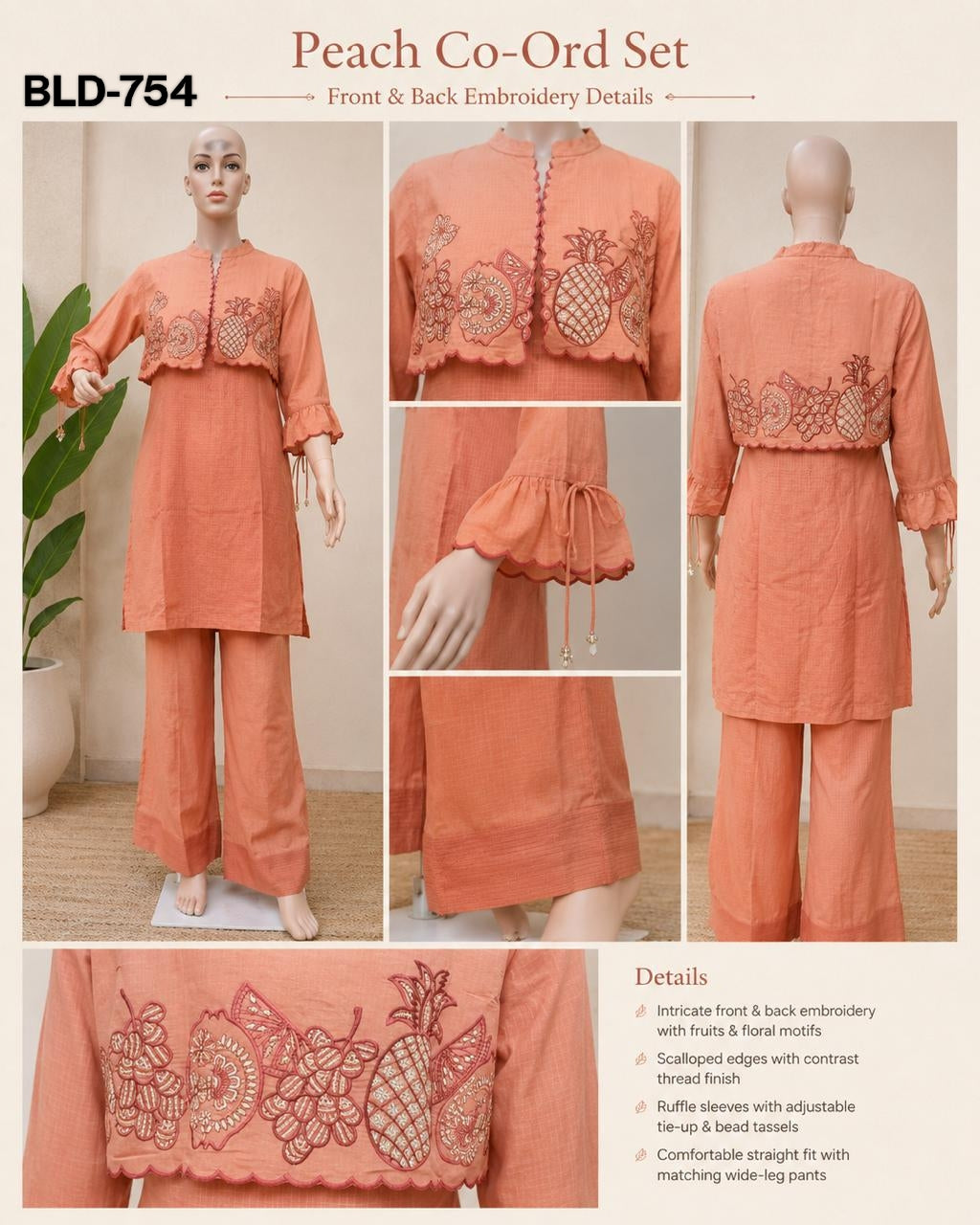Bld 754-757 Bl Cotton Co Ord Set Manufacturer Gujarat