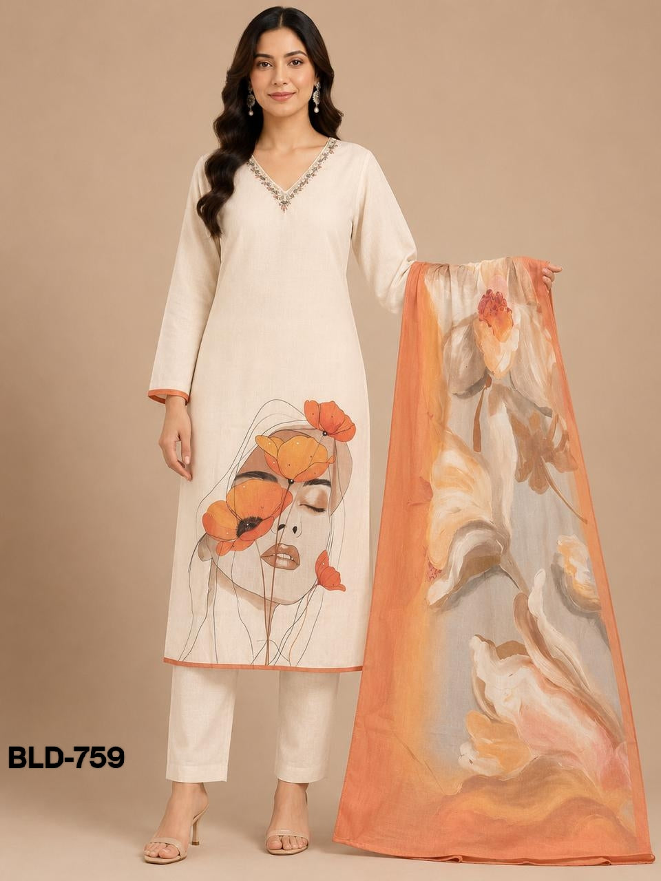 Bld 758-764 Bl Readymade Cotton Pant Suits Exporter Gujarat