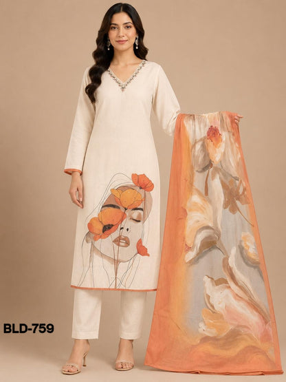 Bld 758-764 Bl Readymade Cotton Pant Suits Exporter Gujarat