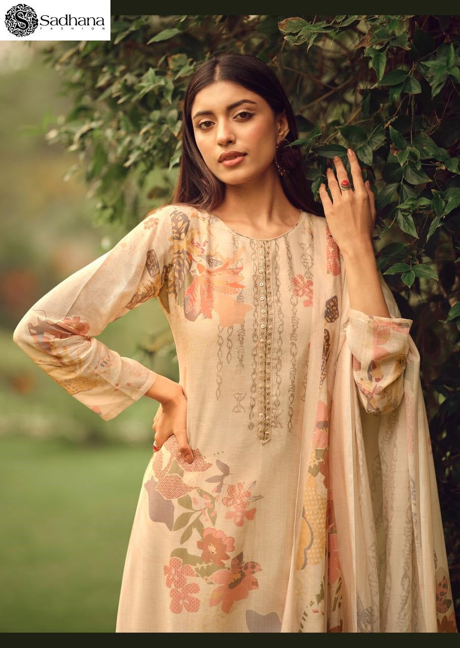 Blerina Sadhana Pure Linen Pant Style Suits Wholesale Rate