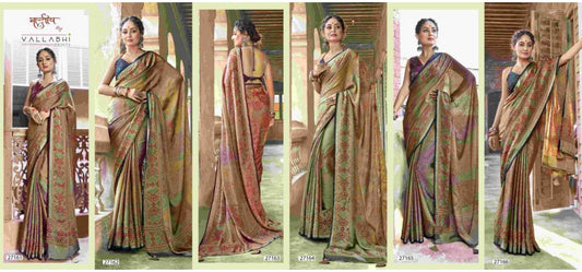 Blessings Vol 4 Vallabhi Prints Brasso Sarees Exporter Gujarat