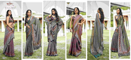 Blessings Vol 5 Vallabhi Prints Brasso Sarees Wholesaler Gujarat