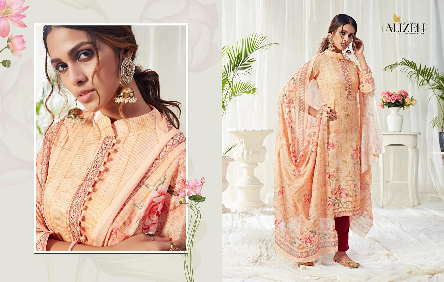 Bliss 10004-10009 Alizeh Readymade Cotton Pant Suits Wholesale