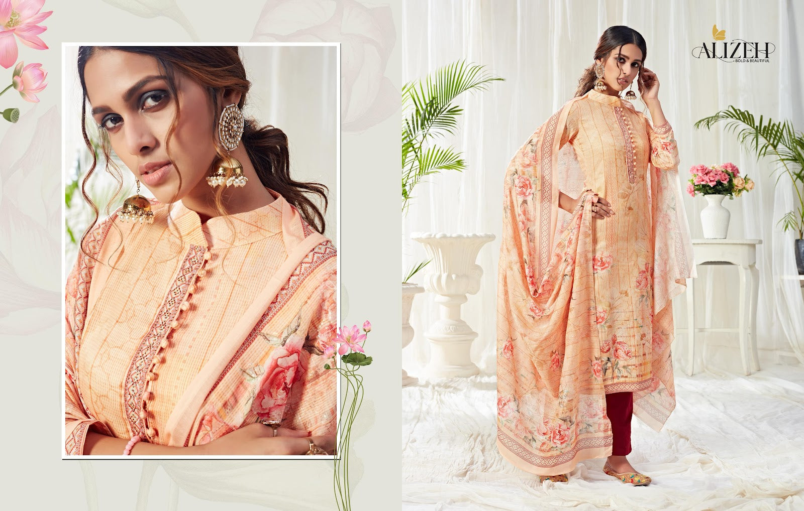 Bliss 10004-10009 Alizeh Readymade Cotton Pant Suits Wholesale