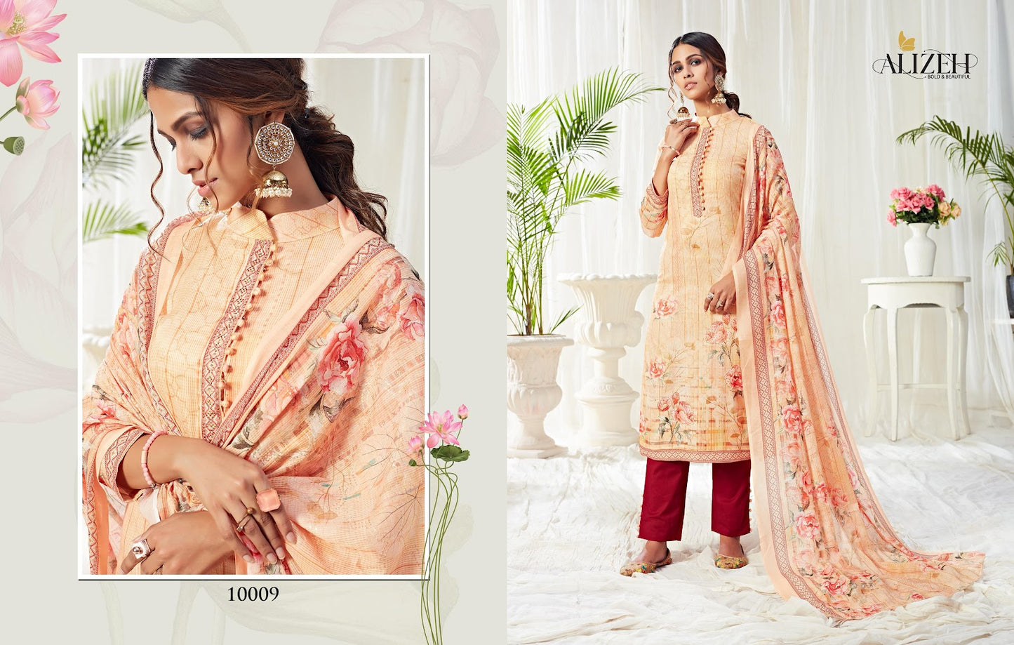 Bliss 10004-10009 Alizeh Readymade Cotton Pant Suits Wholesale