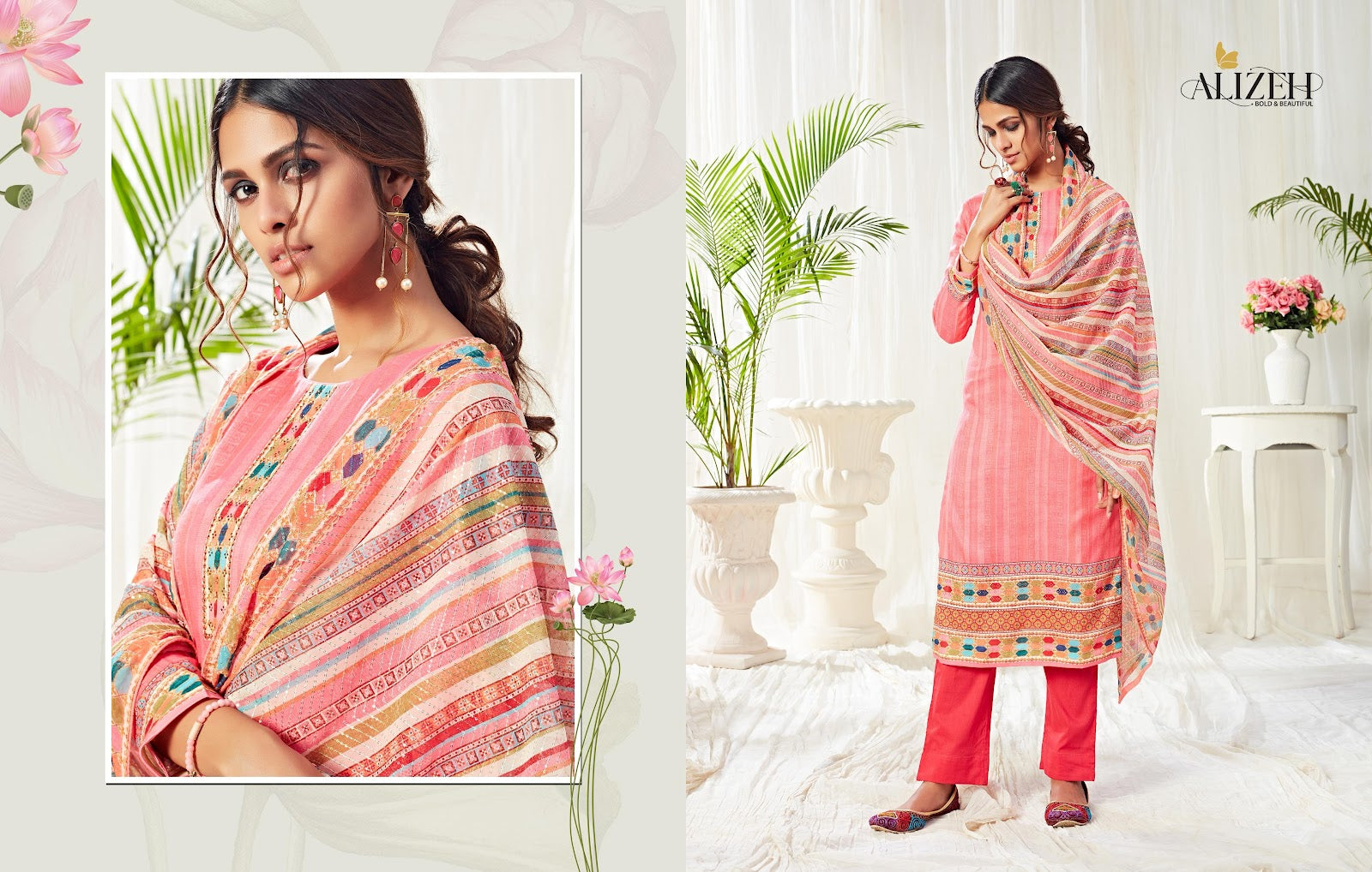 Bliss 10004-10009 Alizeh Readymade Cotton Pant Suits Wholesale