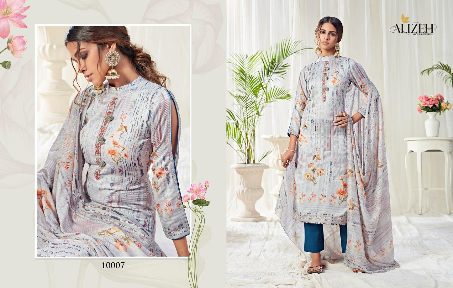 Bliss 10004-10009 Alizeh Readymade Cotton Pant Suits Wholesale