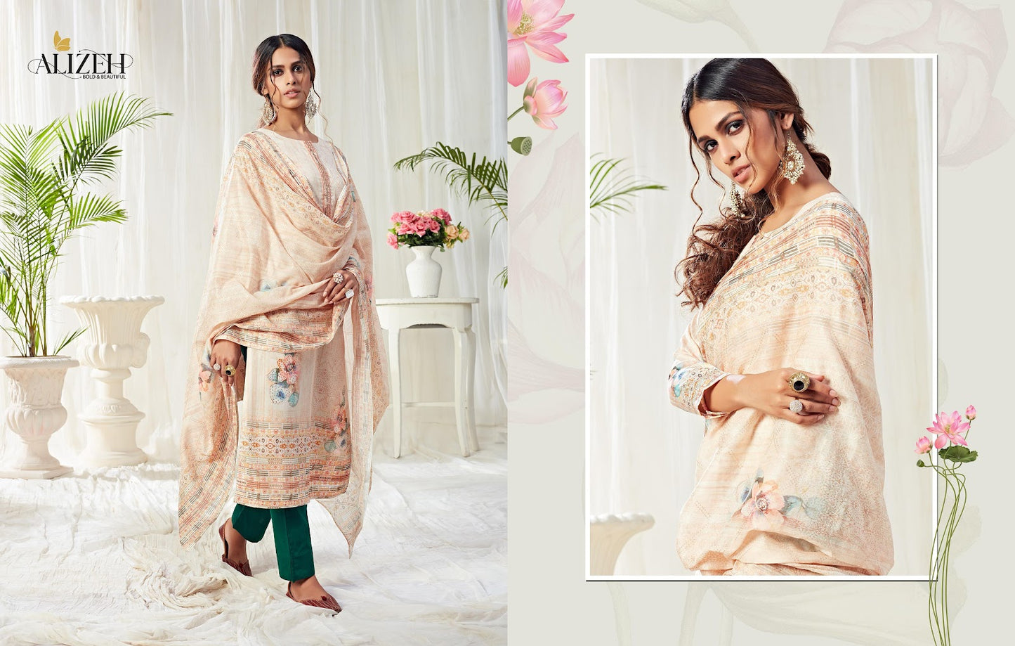 Bliss 10004-10009 Alizeh Readymade Cotton Pant Suits Wholesale
