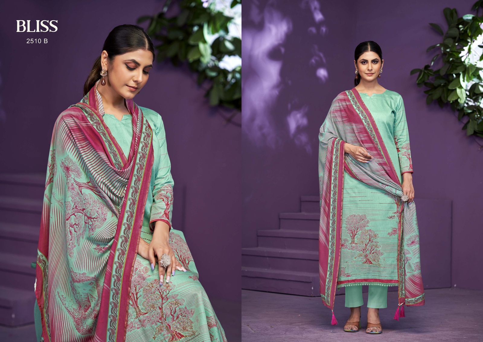 Bliss Sargam Prints Pure Jam Pant Style Suits Manufacturer Ahmedabad