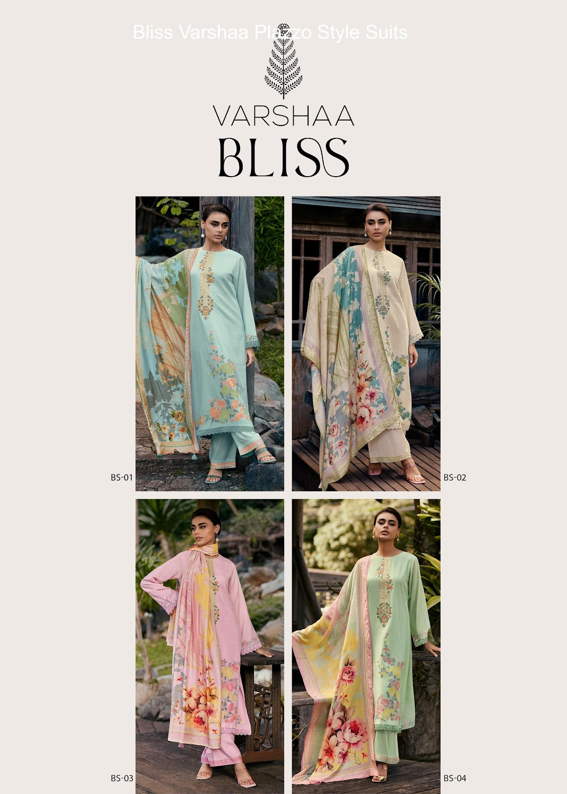 Bliss Varshaa Linen Plazzo Style Suits Exporter