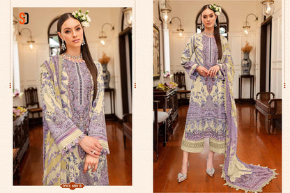 Bliss Vol 6 Shraddha Designer Lawn Cotton Pakistani Patch Work Suits Wholesaler Ahmedabad