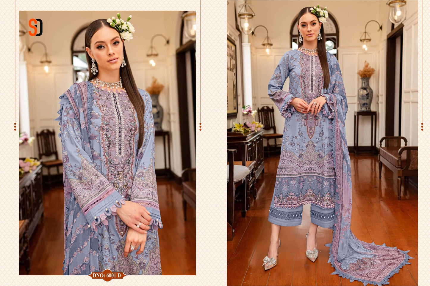 Bliss Vol 6 Shraddha Designer Lawn Cotton Pakistani Patch Work Suits Wholesaler Ahmedabad