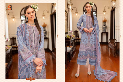 Bliss Vol 6 Shraddha Designer Lawn Cotton Pakistani Patch Work Suits Wholesaler Ahmedabad