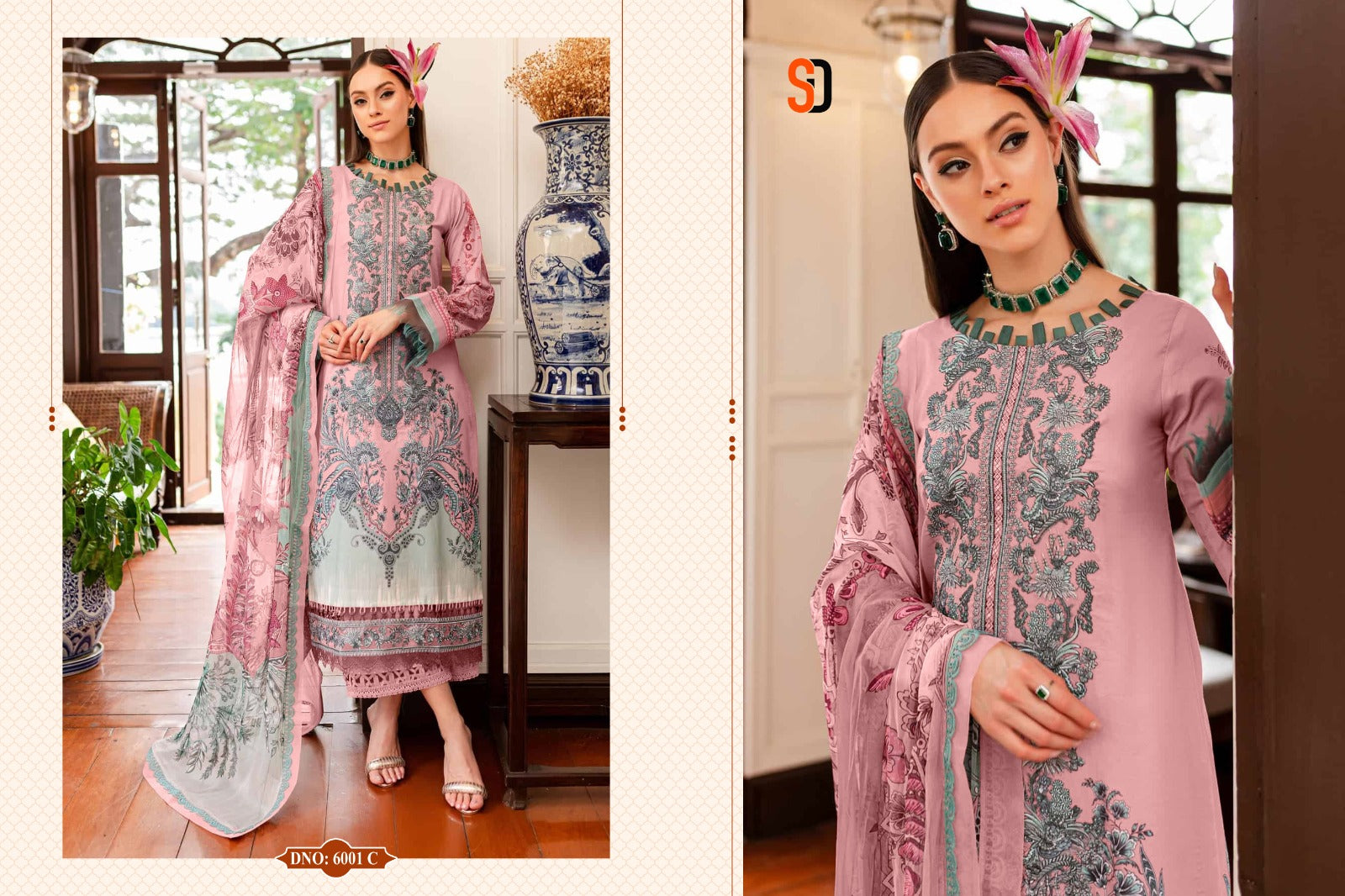 Bliss Vol 6 Shraddha Designer Lawn Cotton Pakistani Patch Work Suits Wholesaler Ahmedabad